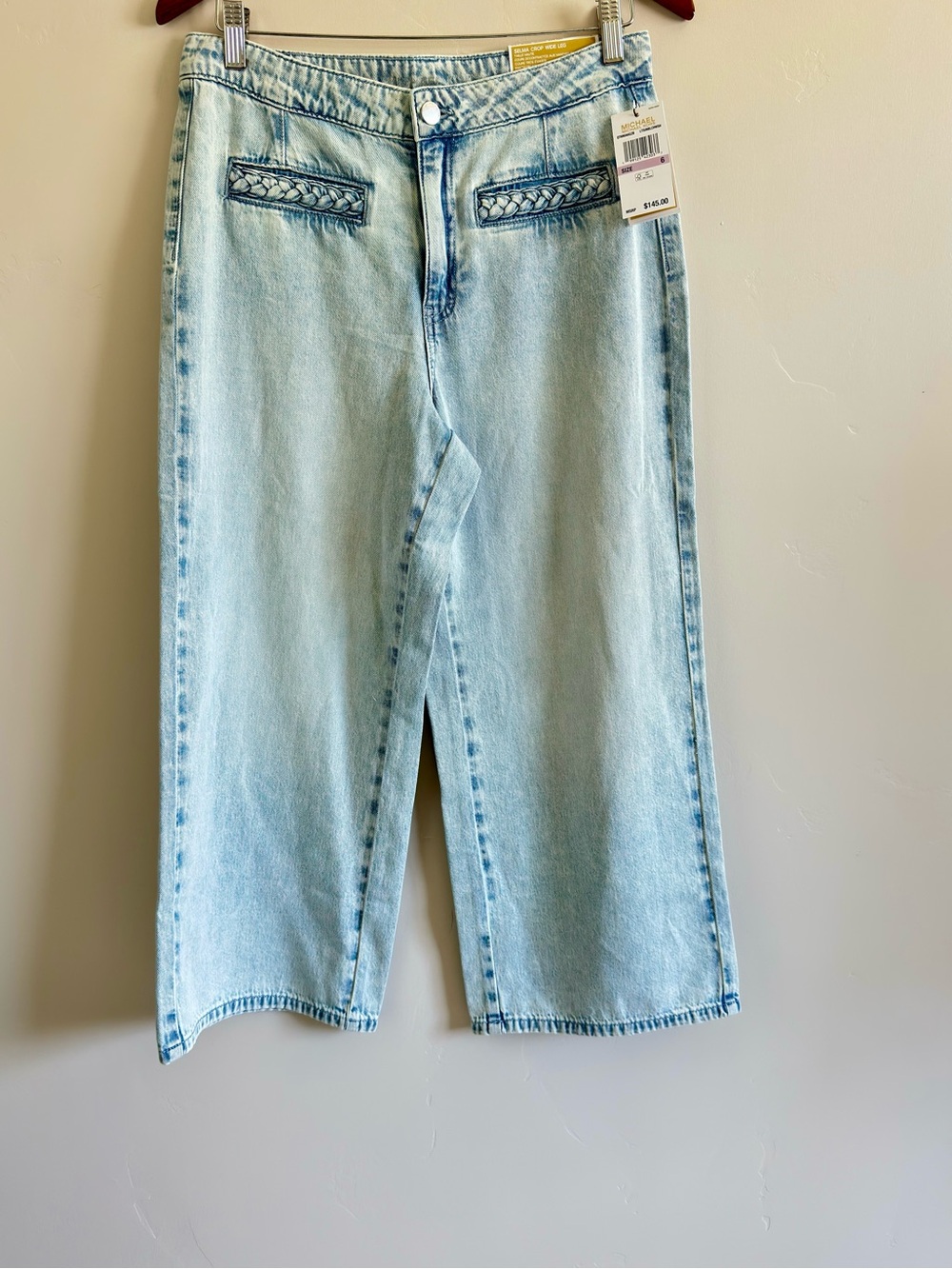 Michael Kors Selma Crops Wide Leg High Rise Pants Size 6 NWT